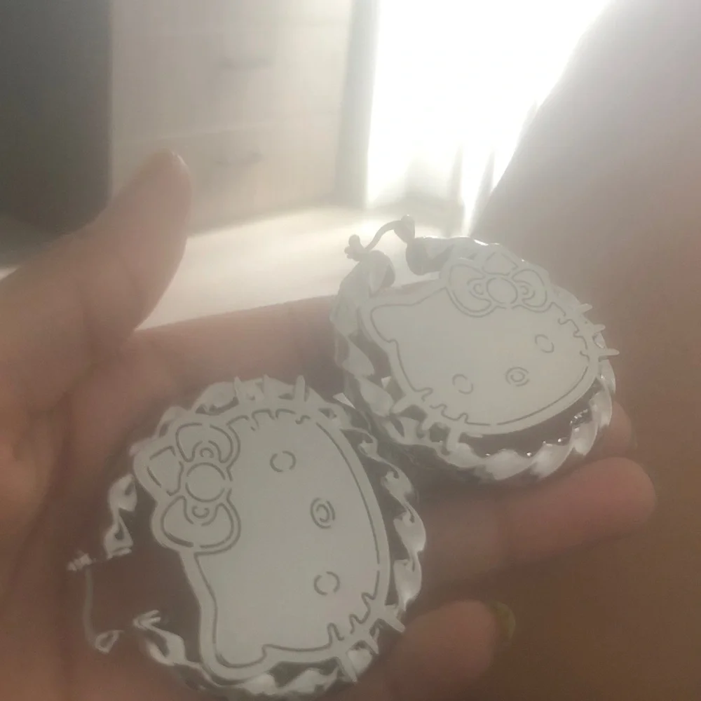 Hello Kitty Silver Mirror Phone Grips Pair